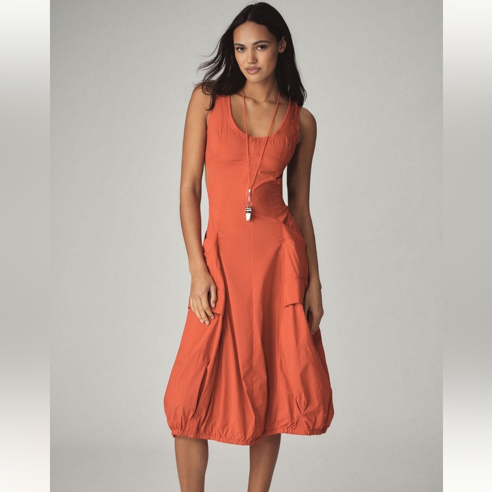 Anthropologie Fastpack Bubble-Hem Midi Dress